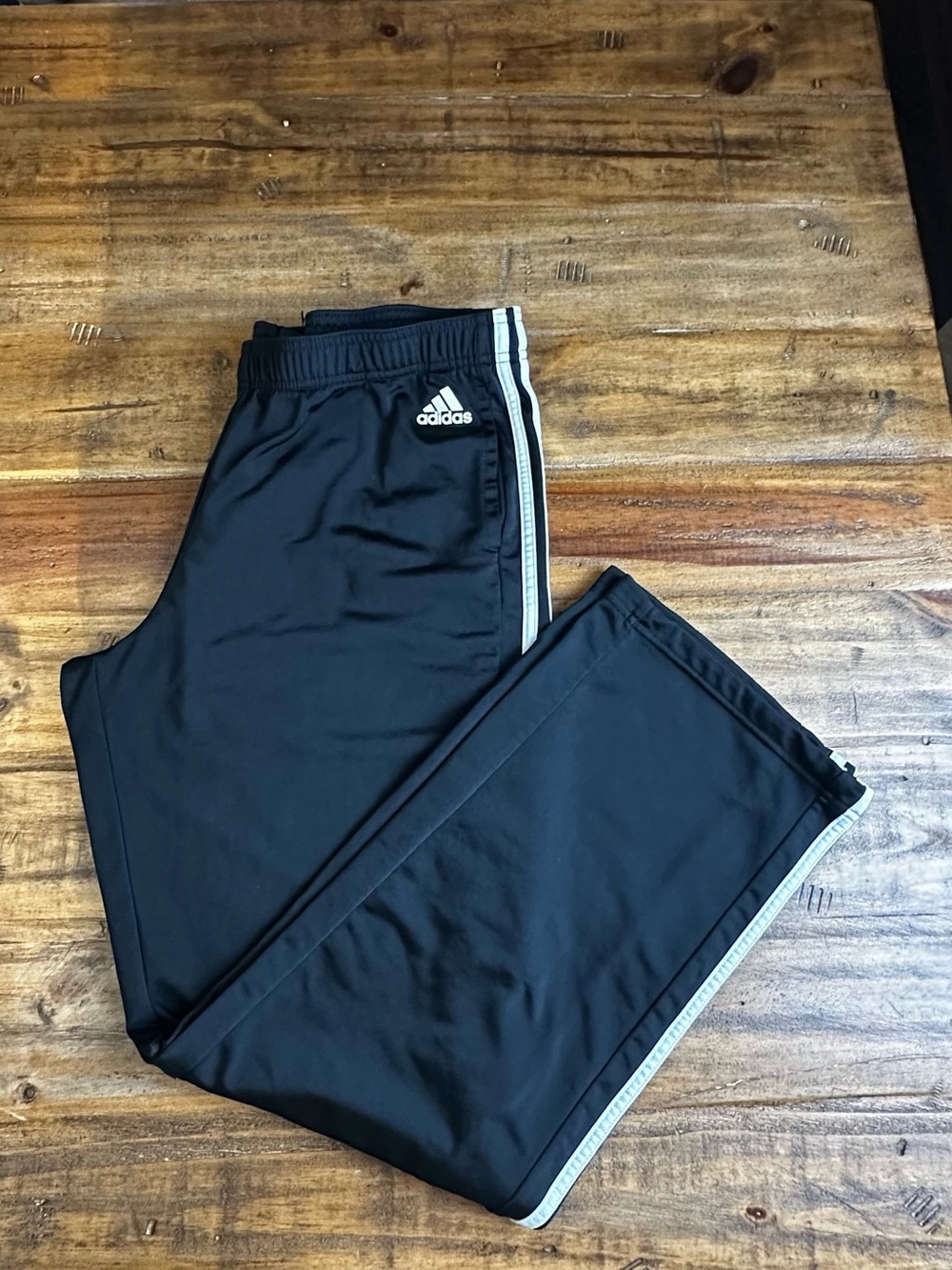 adidas Black Sweatpants with White Side Stripes - Men's